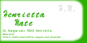 henrietta mate business card